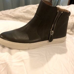 High top slip on shoes